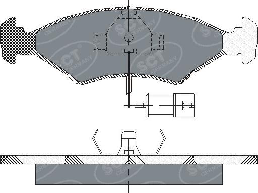 SCT-MANNOL SP 142 PR - Тормозные колодки, дисковые, комплект unicars.by