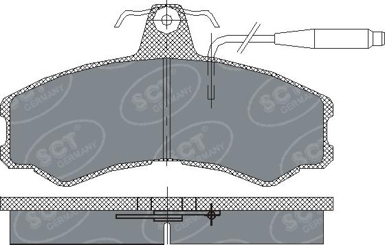 SCT-MANNOL SP 154 PR - Тормозные колодки, дисковые, комплект unicars.by