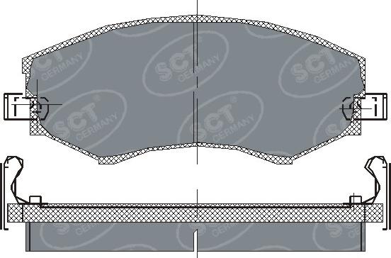 SCT-MANNOL SP 151 PR - Тормозные колодки, дисковые, комплект unicars.by