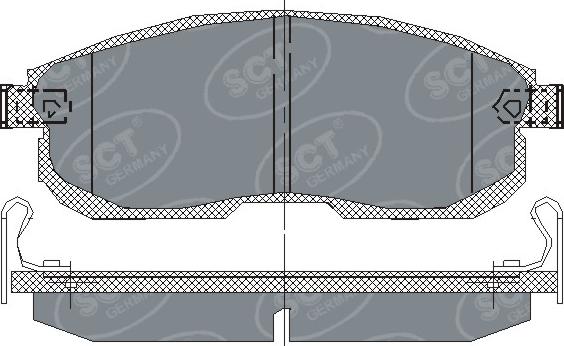 SCT-MANNOL SP 153 PR - Тормозные колодки, дисковые, комплект unicars.by