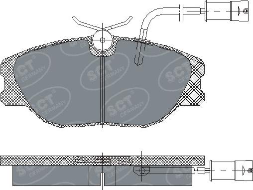 SCT-MANNOL SP 163 PR - Тормозные колодки, дисковые, комплект unicars.by