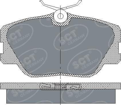 SCT-MANNOL SP 167 PR - Тормозные колодки, дисковые, комплект unicars.by