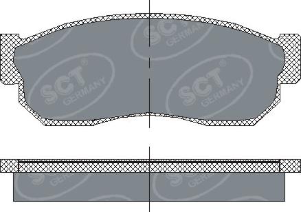 SCT-MANNOL SP 109 PR - Тормозные колодки, дисковые, комплект unicars.by