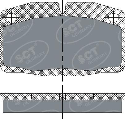 SCT-MANNOL SP 105 PR - Тормозные колодки, дисковые, комплект unicars.by