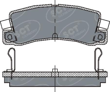 SCT-MANNOL SP106 - Тормозные колодки, дисковые, комплект unicars.by