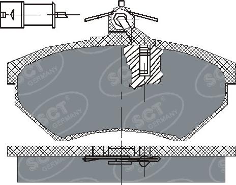 SCT-MANNOL SP 111 PR - Тормозные колодки, дисковые, комплект unicars.by