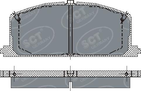 SCT-MANNOL SP 118 PR - Тормозные колодки, дисковые, комплект unicars.by