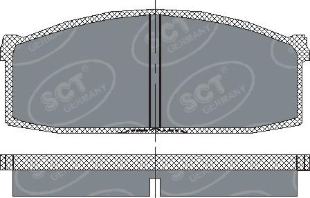 SCT-MANNOL SP 112 PR - Тормозные колодки, дисковые, комплект unicars.by