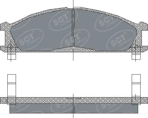 SCT-MANNOL SP 185 PR - Тормозные колодки, дисковые, комплект unicars.by