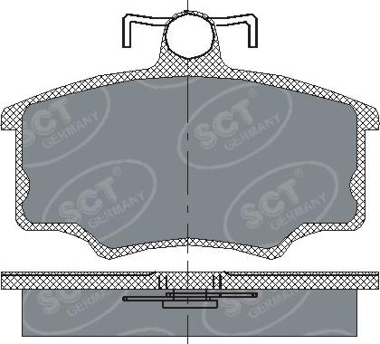 SCT-MANNOL SP 186 PR - Тормозные колодки, дисковые, комплект unicars.by