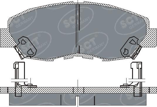 SCT-MANNOL SP 180 PR - Тормозные колодки, дисковые, комплект unicars.by