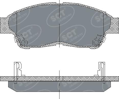 SCT-MANNOL SP 134 - Тормозные колодки, дисковые, комплект unicars.by