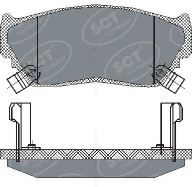 SCT-MANNOL SP 135 PR - Тормозные колодки, дисковые, комплект unicars.by