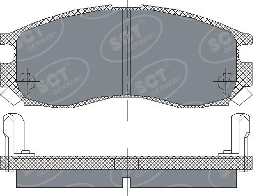 SCT-MANNOL SP 133 PR - Тормозные колодки, дисковые, комплект unicars.by