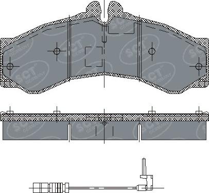 SCT-MANNOL SP 132 - Тормозные колодки, дисковые, комплект unicars.by