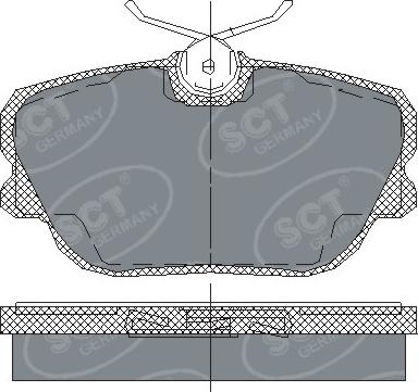 SCT-MANNOL SP 124 PR - Тормозные колодки, дисковые, комплект unicars.by