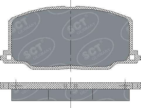 SCT-MANNOL SP 123 PR - Тормозные колодки, дисковые, комплект unicars.by