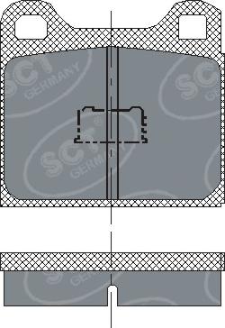 SCT-MANNOL SP 127 PR - Тормозные колодки, дисковые, комплект unicars.by