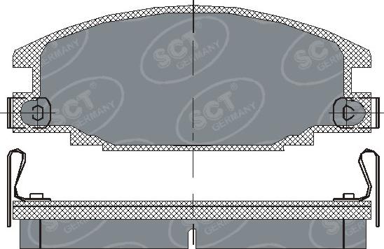 SCT-MANNOL SP 174 PR - Тормозные колодки, дисковые, комплект unicars.by