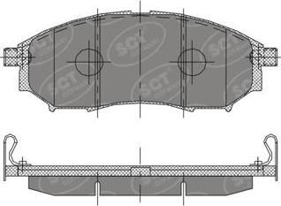 SCT-MANNOL SP390 - Тормозные колодки, дисковые, комплект unicars.by