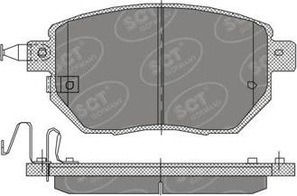 SCT-MANNOL SP 392 PR - Тормозные колодки, дисковые, комплект unicars.by