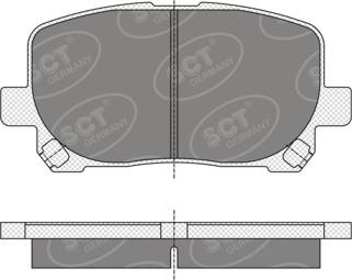 SCT-MANNOL SP 349 PR - Тормозные колодки, дисковые, комплект unicars.by