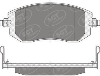 SCT-MANNOL SP 340 PR - Тормозные колодки, дисковые, комплект unicars.by