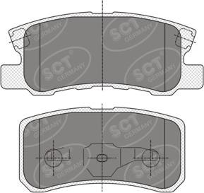 SCT-MANNOL SP 343 - Тормозные колодки, дисковые, комплект unicars.by