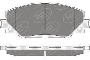 SCT-MANNOL SP 342 PR - Тормозные колодки, дисковые, комплект unicars.by