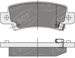 SCT-MANNOL SP 350 PR - Тормозные колодки, дисковые, комплект unicars.by