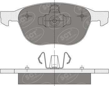 SCT-MANNOL SP 358 - Тормозные колодки, дисковые, комплект unicars.by