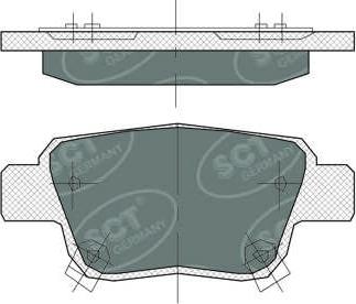 SCT-MANNOL SP 369 PR - Тормозные колодки, дисковые, комплект unicars.by