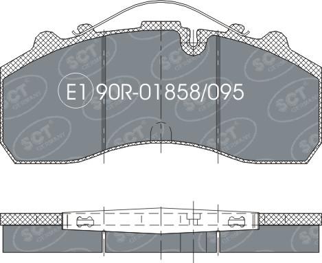 SCT-MANNOL SP 305 PR - Тормозные колодки, дисковые, комплект unicars.by