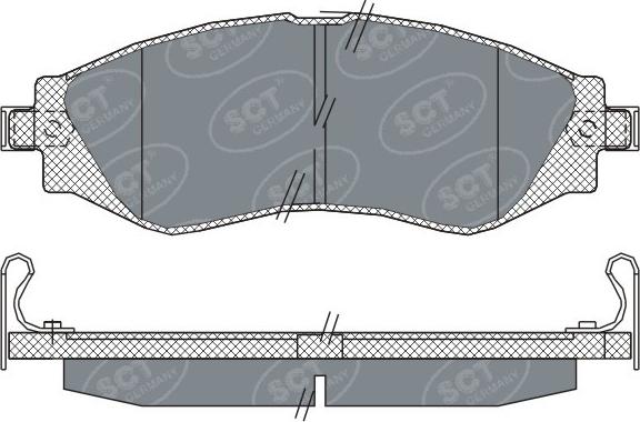 SCT-MANNOL SP310 - Тормозные колодки, дисковые, комплект unicars.by