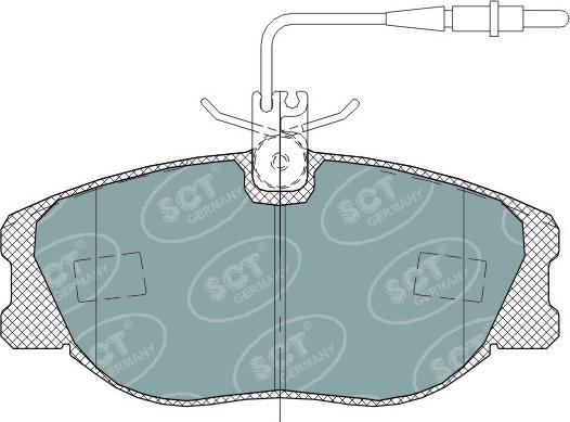 SCT-MANNOL SP 317 PR - Тормозные колодки, дисковые, комплект unicars.by