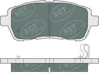 SCT-MANNOL SP 384 PR - Тормозные колодки, дисковые, комплект unicars.by