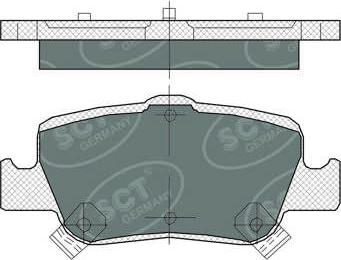 SCT-MANNOL SP382 - Тормозные колодки, дисковые, комплект unicars.by