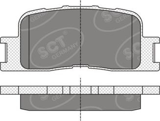 SCT-MANNOL SP 334 PR - Тормозные колодки, дисковые, комплект unicars.by