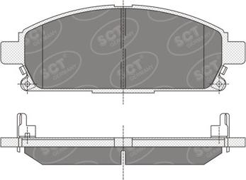 SCT-MANNOL SP 338 PR - Тормозные колодки, дисковые, комплект unicars.by