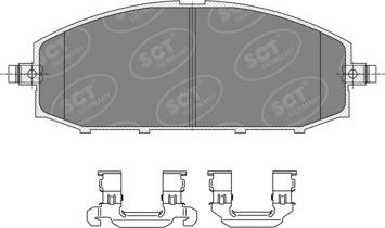 SCT-MANNOL SP 332 PR - Тормозные колодки, дисковые, комплект unicars.by