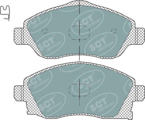 SCT-MANNOL SP 320 PR - Тормозные колодки, дисковые, комплект unicars.by