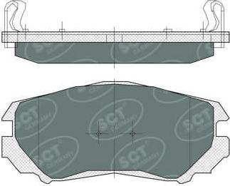 SCT-MANNOL SP370 - Тормозные колодки, дисковые, комплект unicars.by