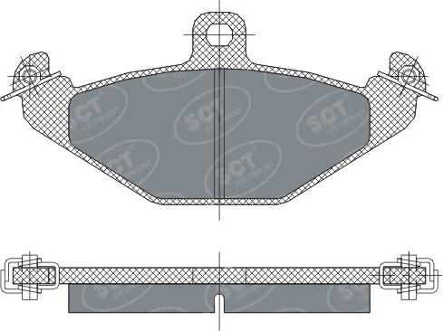 SCT-MANNOL SP 298 PR - Тормозные колодки, дисковые, комплект unicars.by