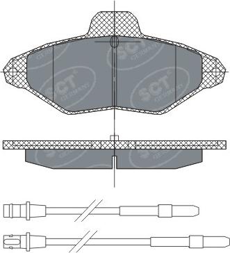 SCT-MANNOL SP 293 PR - Тормозные колодки, дисковые, комплект unicars.by