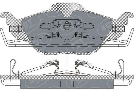 SCT-MANNOL SP 241 - Тормозные колодки, дисковые, комплект unicars.by