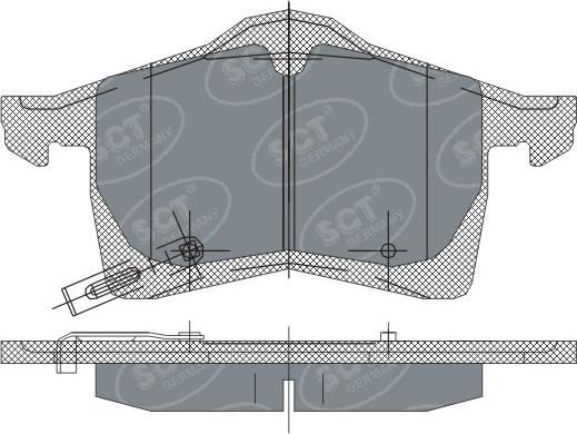 SCT-MANNOL SP 243 - Тормозные колодки, дисковые, комплект unicars.by