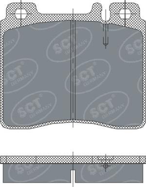 SCT-MANNOL SP 256 PR - Тормозные колодки, дисковые, комплект unicars.by