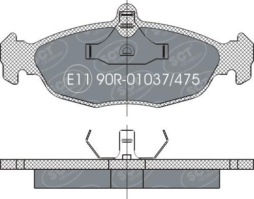 SCT-MANNOL SP 252 PR - Тормозные колодки, дисковые, комплект unicars.by