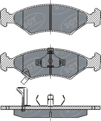 SCT-MANNOL SP 266 PR - Тормозные колодки, дисковые, комплект unicars.by