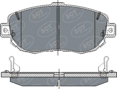 SCT-MANNOL SP261 - Тормозные колодки, дисковые, комплект unicars.by